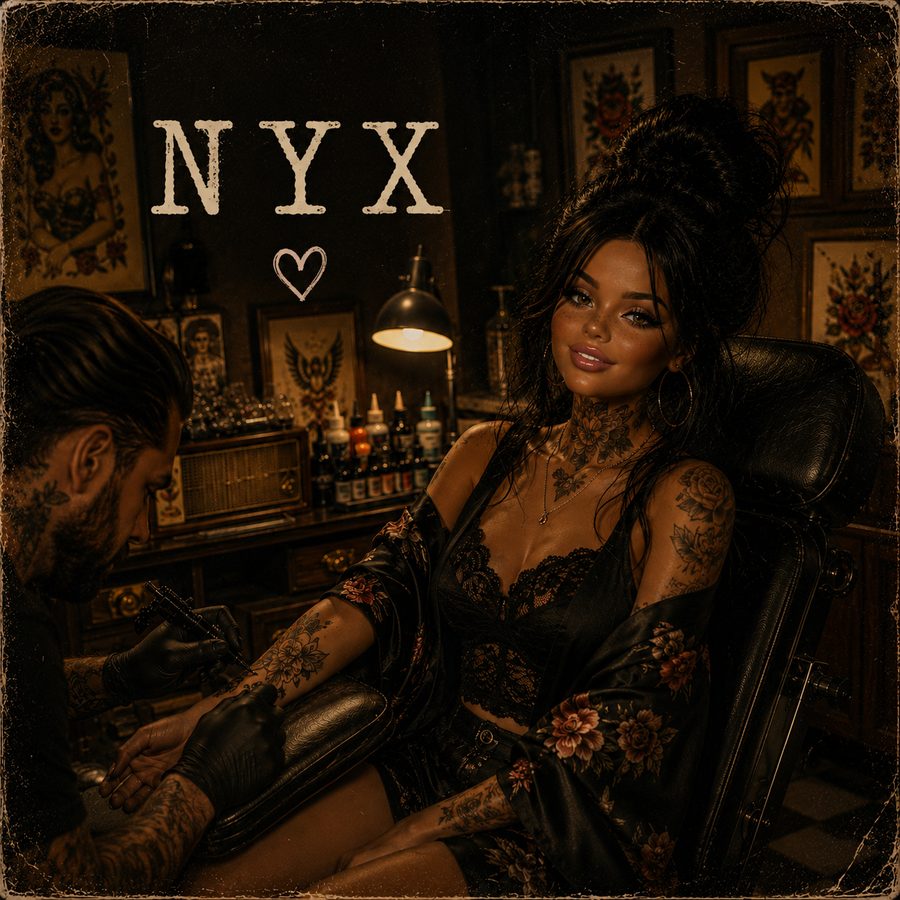 Nyx — tattooed darling in the tattoo chair