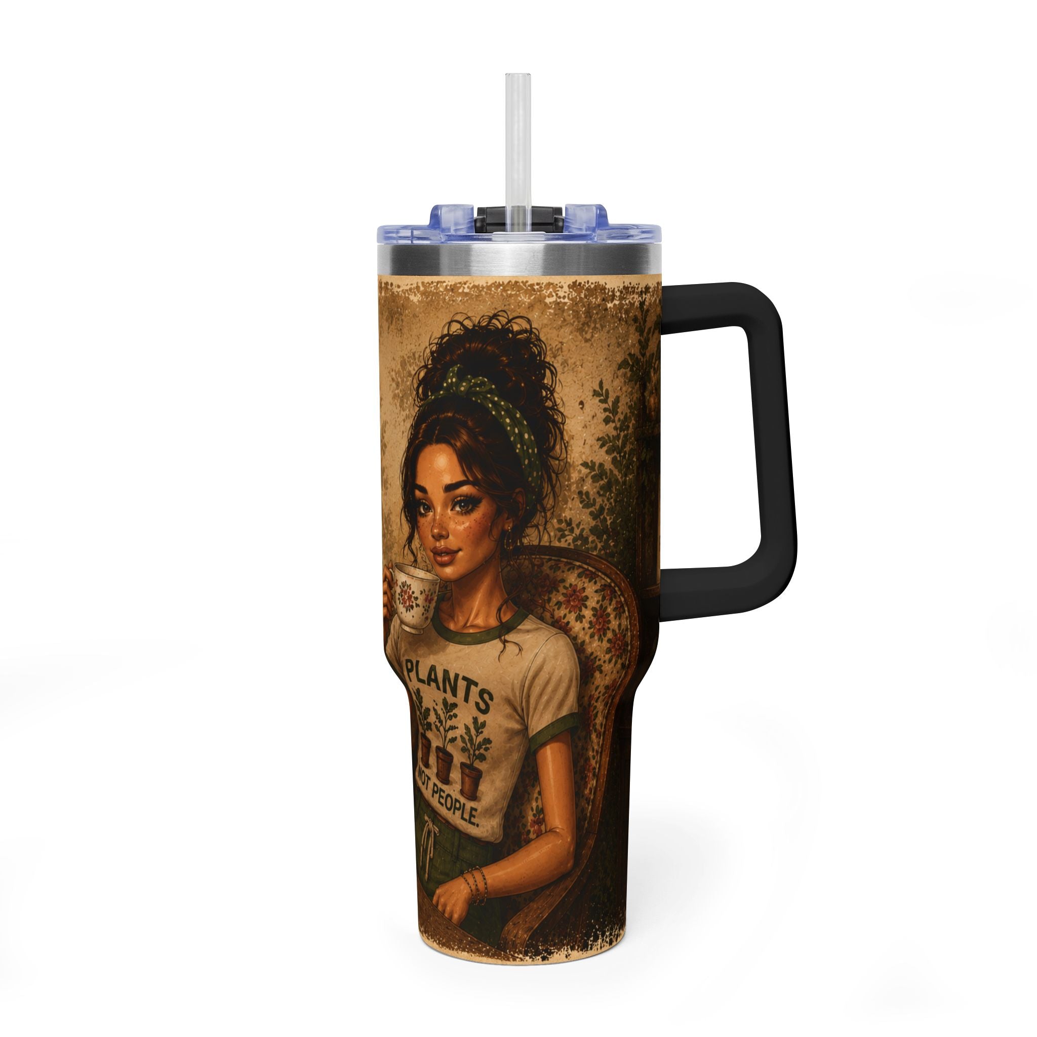 Coffe tastes better in garden Insulated Travel Cup